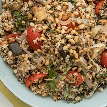 mediterranean salad on a whiteplate
