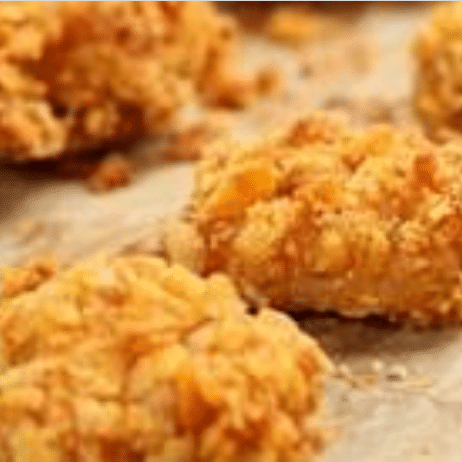 small golden chicken nuggets